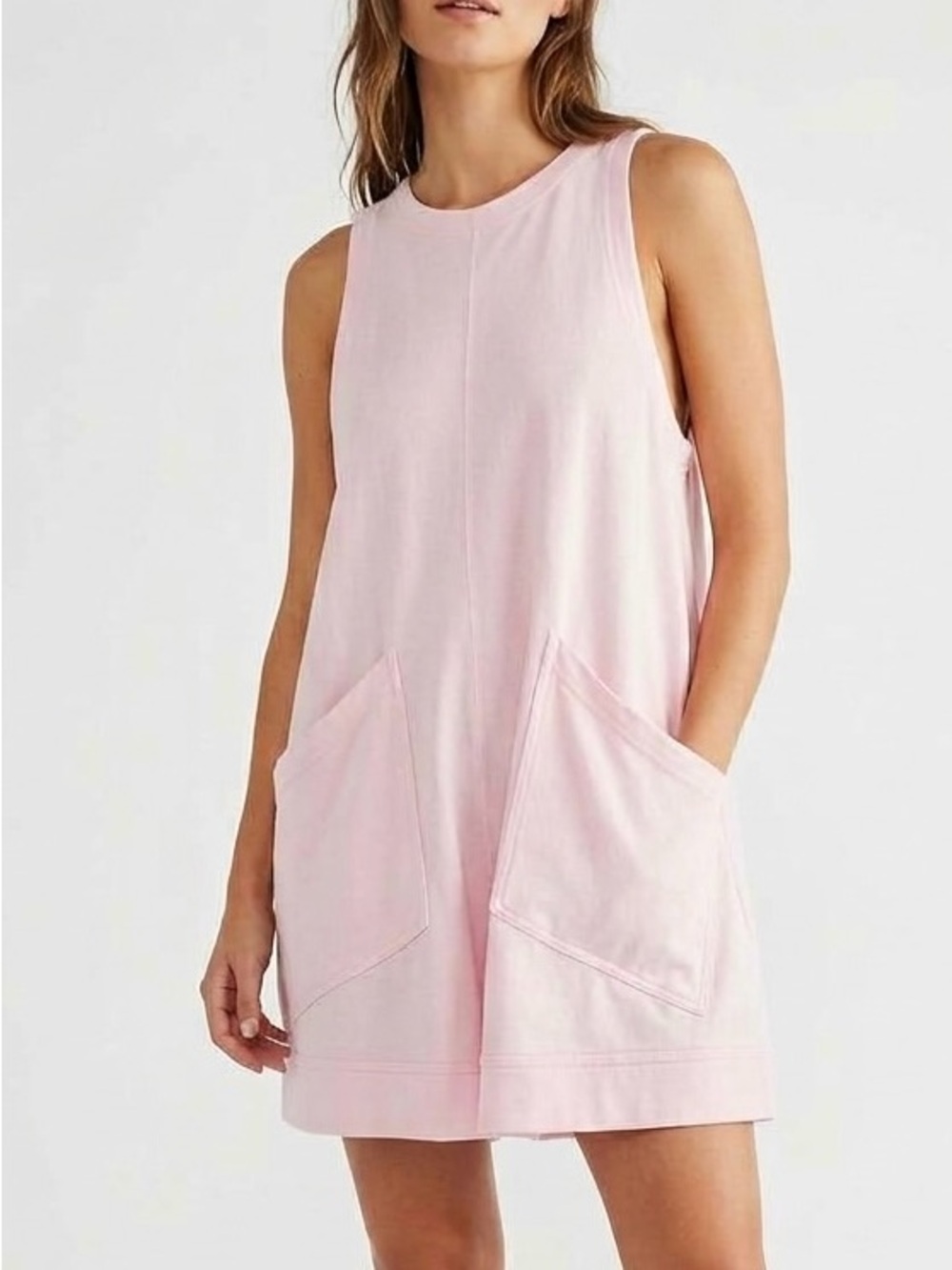Free People FP Beach Declan Knit Romper Blush Pink Medium Coquette Lounge Boho